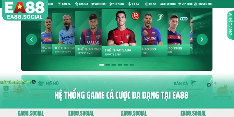 Tìm hiểu về hệ thống game cá cược đa dạng tại EA88